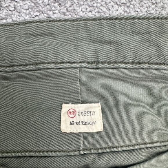 AG Adriano Goldschmied Slim Khaki Chino Pants Womens 24 Green Low Rise 28x30 - Picture 3 of 16
